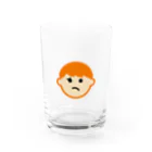 haruの納得いかないの顔グラス(オレンジ) Water Glass :front