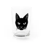 渡邊野乃香のお店の黒猫ジジ Water Glass :front