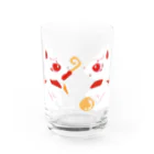 狐月稲荷社の対の稲荷狐 Water Glass :front