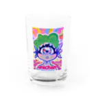 せんのさくら　しゅーせんかんのuniちゃん「天命回転図」クリアグラス Water Glass :front