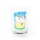 Jodlerin Sakura Kitagawa und die Edelweißmusikantenの明日に乾杯！　ヨーデル北川桜とエーデルワイスムジカンテンロゴ入り Water Glass :front