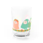 しばの夢工房イラストグッズ店の春を楽しむ幸せの小人さんたち Water Glass :front