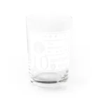 KARASUMA BARの10 spiritual letter 白　　（陰） Water Glass :front