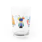 ラシマ工房のロボットりょうしとなぞのいきもの Water Glass :front