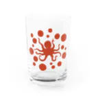 水島ひねの蛸と水玉 Water Glass :front