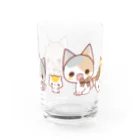 aska/ねこのかんづめのにゃんこ横並び Water Glass :front