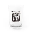 のりきちくんグッズショップののりきちくん（黒ロゴ） Water Glass :front