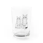 フヨンカコレクションの実家猫のカイとぽん Water Glass :front