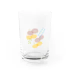 マリモリのもようにかくれネコ Water Glass :front