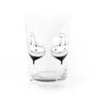 にゆのまねきねこま Water Glass :front