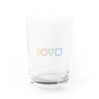 ManiManiのLOVE(透明) Water Glass :front