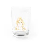 ぐりぐり子の黄色の女の子 Water Glass :front