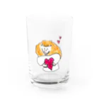 Flower Coyote のWarm flower heart Water Glass :front