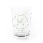 こぶたの豚三兄弟(濃) Water Glass :front