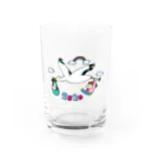 nakashinのこどもまんがベビー生誕記念（コウノトリ） Water Glass :front