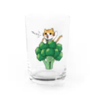 楽猫楽描しげ屋のブロッコリーにゃんこ Water Glass :front