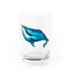 EMINA  PRINTSの金色のくじら Water Glass :front