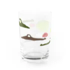 かよくらふと kayo's craft shopのオオオニバスとワニ Water Glass :front