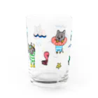 ともえのえ - 柴犬とか動物色々のクロマメぷかぷかサマー Water Glass :front