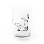 YuSunsetのりらっくすうさぎ（黒） Water Glass :front