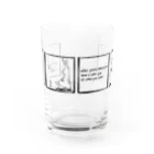 YuSunsetのりらっくすうさぎ4コマ（黒） Water Glass :front