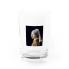 Sacredの真珠の耳飾の少女(青いターバンの少女) Water Glass :front