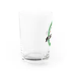 豆鳩雑貨店の豆鳩ビアグラス（蘭） Water Glass :front