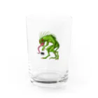 SKULLのUMAチュパカブラ、ホワイト Water Glass :front