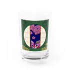 高井里華の夜桜【猫】【家紋】【桜】【夜】 Water Glass :front