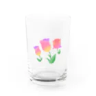 リリラレのスパンコール🌷チューリップ Water Glass :front