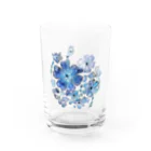 月久音工房の星空のお花たち Water Glass :front