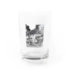 モモンヌの洋服屋さんのブダペスト地下鉄　線画 Water Glass :front