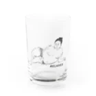 weak peakのおすもうちゃんリラクシング Water Glass :front