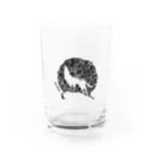 yin-yangの月夜の遠吠え　陰 Water Glass :front