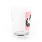 しろはなだのかしわうさぎ Water Glass :front