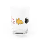 あおいるかのお店🐬のカエルアンコウ三兄弟 Water Glass :front