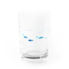 おばけ商店のおばけグラス＜猫又とサカナ・ちぎり絵＞ Water Glass :front