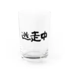 風天工房の逃走中（黒） Water Glass :front