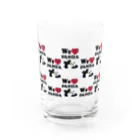 キッズモード某のwe love パンダ　総柄 Water Glass :front