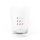 きこりのこしかけグッズショップのとうがらし大集合 Water Glass :front