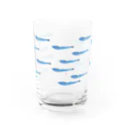 きたぽよグッズショップ【ぽよ劇場のグッズ屋さん】のにぼしのにぼ〜フル魚群〜 Water Glass :front