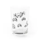 かえるはるきのこ（RURUKO)のいろんなカニ Water Glass :front