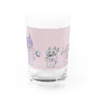 山眠るの歯磨き猫親子 Water Glass :front