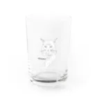 Wakameleonの猫のめっちゃん Water Glass :front