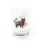 nemunoki paper itemの幸せの黒猫 Water Glass :front