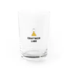 小太りのロゴ入りビアグラス  Water Glass :front