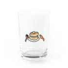 suzuri はちお店のホットケーキ Water Glass :front