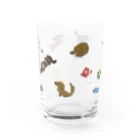 くろふぁの足の短いいぬ Water Glass :front