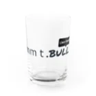 愛犬のドッグフード代を稼ぐTシャツ屋さんのロゴのみ Water Glass :front