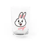 『卯のえほん』   〜えほんカフェ「うさぎの絵本」のオンラインショップ〜の「usagi」グラス グラス前面